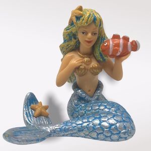 Papo | 3/$15 Silver Mermaid Figurine With Clown Fish